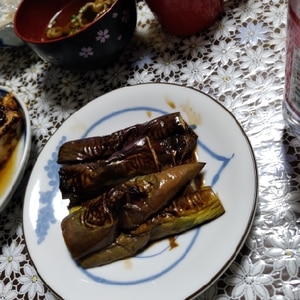 茄子の煮浸し Stewed Eggplant